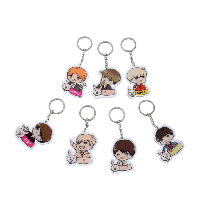 Wholesale Cartoon Double Layer Transparent Acrylic Keychain JDC-KC-YaQ003