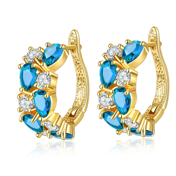 Wholesale Ear Buckle Crystal Zircon Fashion Rose Gold Earrings Zirconia Ear Accessories Earrings