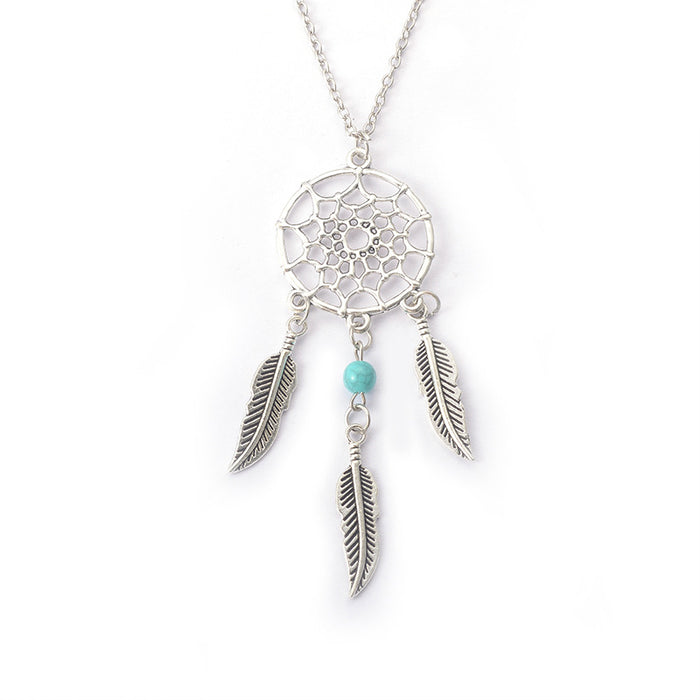 Wholesale Bohemian Tassel Feather Necklace Trendy Accessory