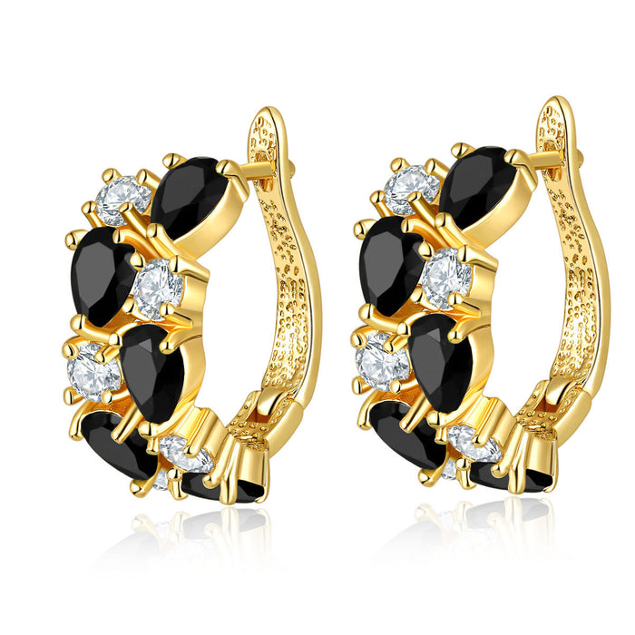 Wholesale Ear Buckle Crystal Zircon Fashion Rose Gold Earrings Zirconia Ear Accessories Earrings