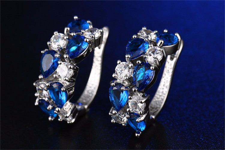 Wholesale Ear Buckle Crystal Zircon Fashion Rose Gold Earrings Zirconia Ear Accessories Earrings