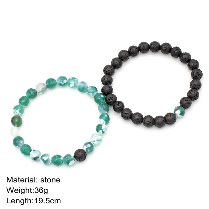 Wholesale Hand string couple stone bracelet