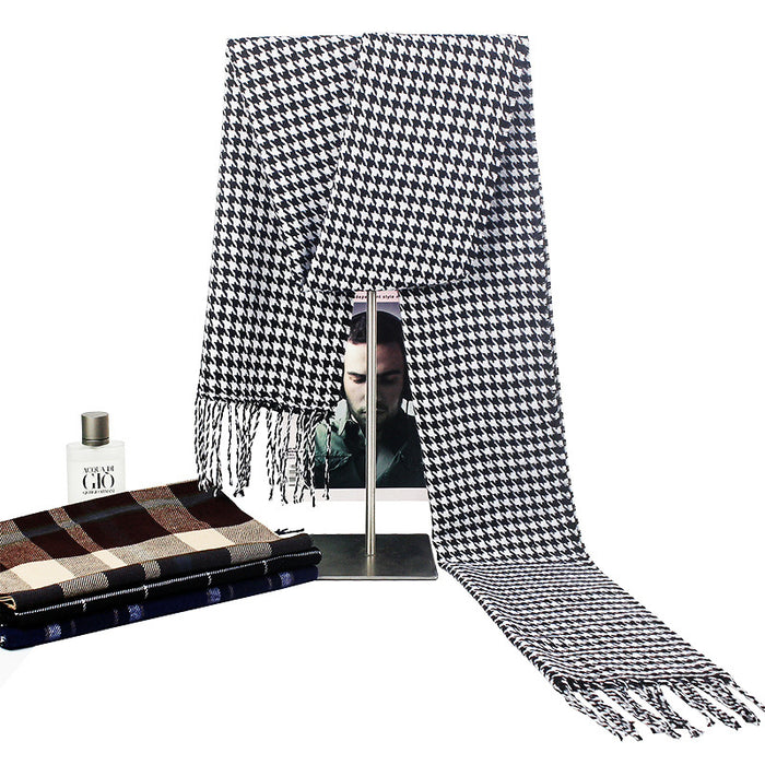 Wholesale  Casual Brushed Thick British Plaid Long