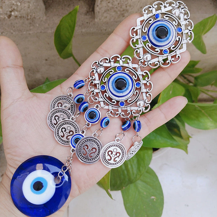 Wholesale Blue Eye Pendant Devil's Eye Alloy Wall Hanging Blue Glass Eye Glass