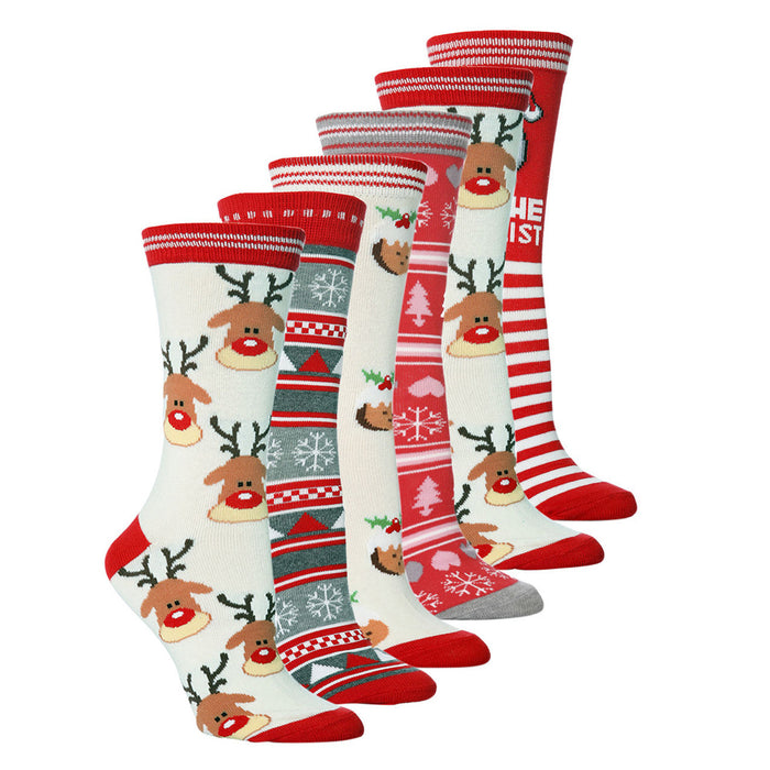 Wholesale Christmas Elk Cotton Socks JDC-SK-XQ042