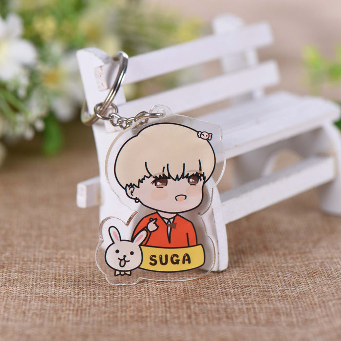 Wholesale Cartoon Double Layer Transparent Acrylic Keychain JDC-KC-YaQ003