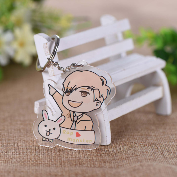 Wholesale Cartoon Double Layer Transparent Acrylic Keychain JDC-KC-YaQ003