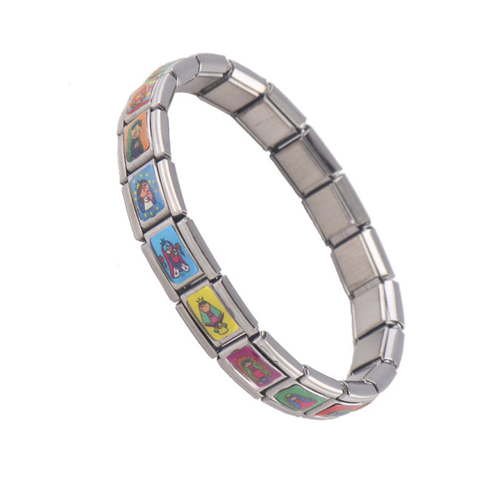 Wholesale Virgin Mary Stainless Steel Stretch Bracelet JDC-BT-ChaoX001