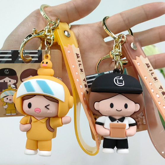 Wholesale PVC Cartoon Doll Keychain JDC-KC-DDL001