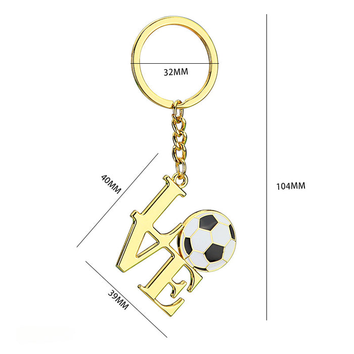 Wholesale Zinc Alloy Football Keychain JDC-KC-XunXin007