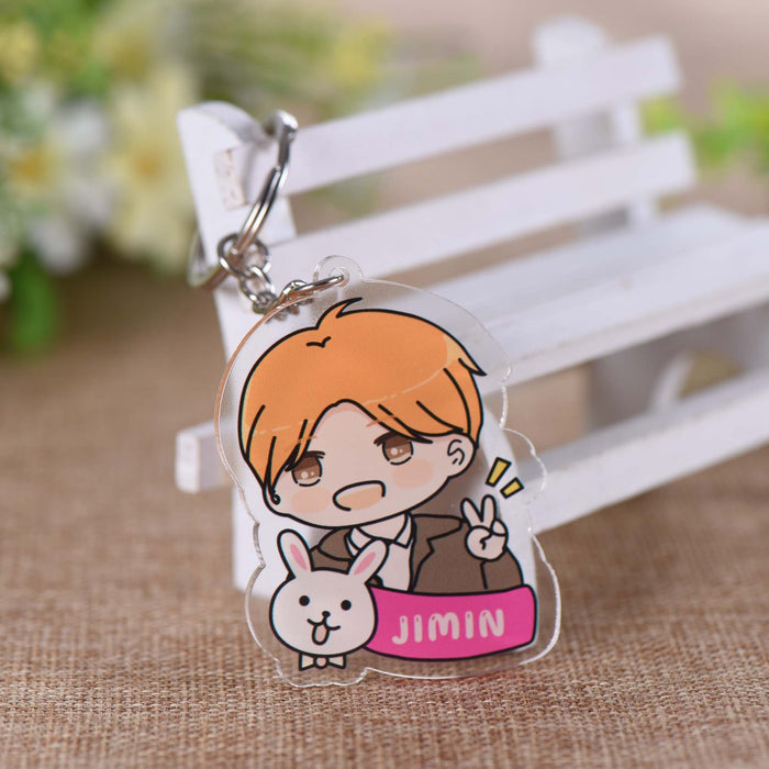 Wholesale Cartoon Double Layer Transparent Acrylic Keychain JDC-KC-YaQ003