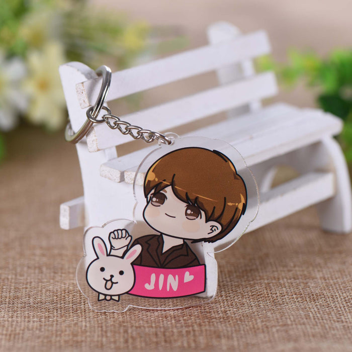 Wholesale Cartoon Double Layer Transparent Acrylic Keychain JDC-KC-YaQ003