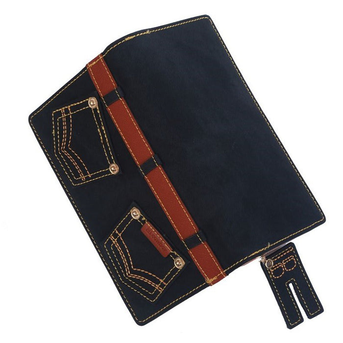 Wholesale Long PU Denim Wallet JDC-WT-MaoMao004