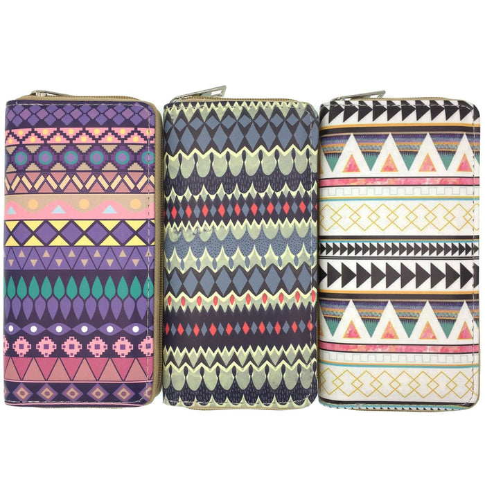 Wholesale PU Ethnic Wallet Long Coin Purse JDC-WT-JiRui007