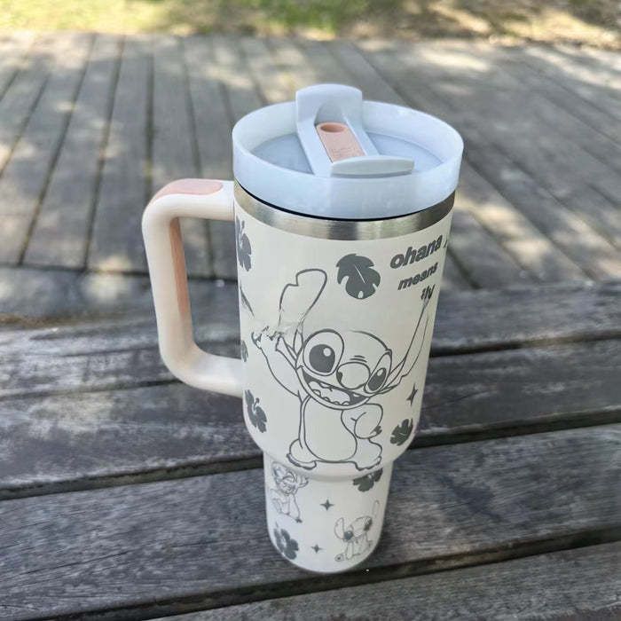 Wholesale Tumbler Cute Cartoon 40oz Handle Stainless Steel Large Capacity Ice Cup Car Cup JDC-CUP-SanS005