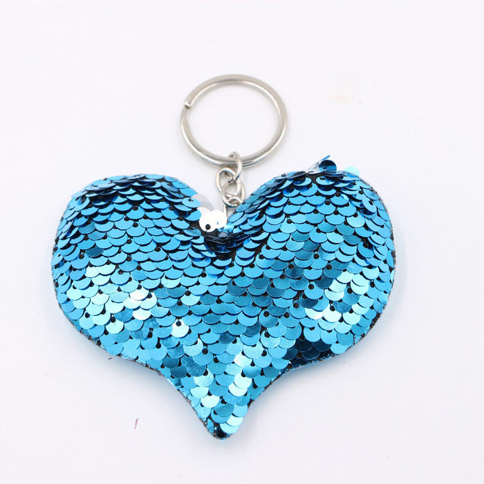 Wholesale Green Clover Sequined Pendant Keychain Fashion Accessory for Bags MOQ≥3