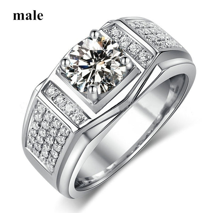 Wholesale Accessories Fashion Stainless Steel Ring Inlaid Zircon Fashion Blue Couple Ring JDC-RS-Baos001