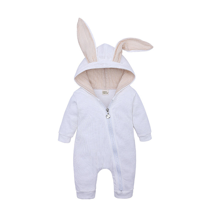 Wholesale Baby and Children's Big Ear Rabbit Jumpsuit Hooded Zipper Crawling Clothes JDC-BC-SK001