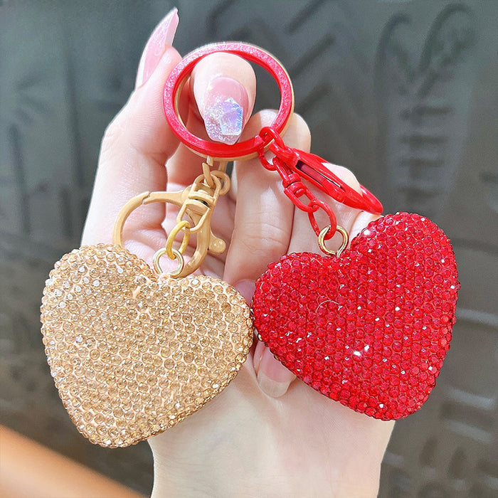 Wholesale Rhinestone Love Zinc Alloy Keychain JDC-KC-YanG071