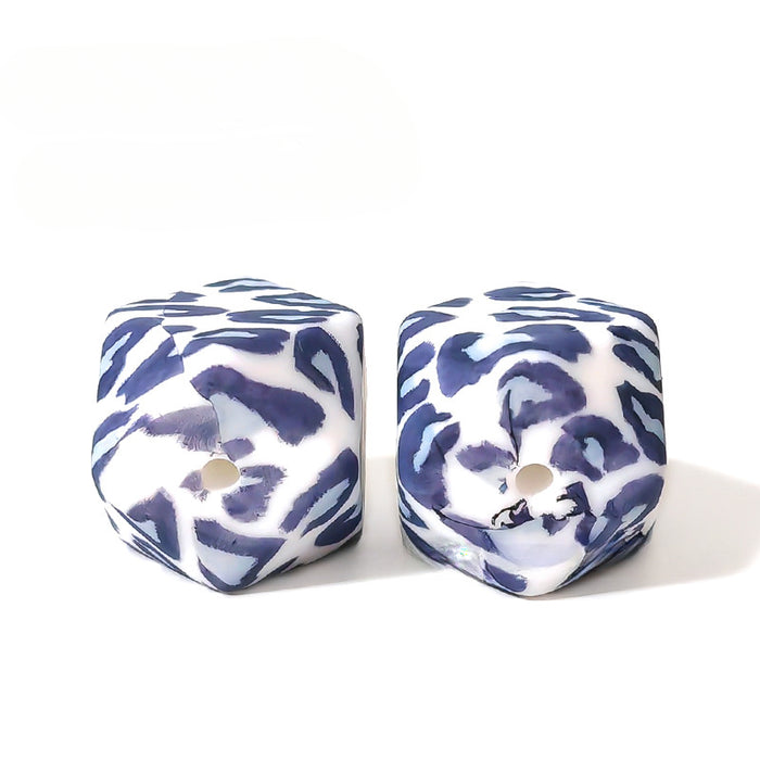 Wholesale 50pcs Hexagonal Leopard Print Silicone Beads JDC-BDS-HongZhou016