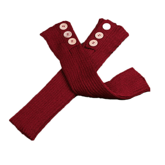 Wholesale Wool Foot Warmers Button Socks Boot Covers Knitted Leg Covers JDC-SK-XQ032