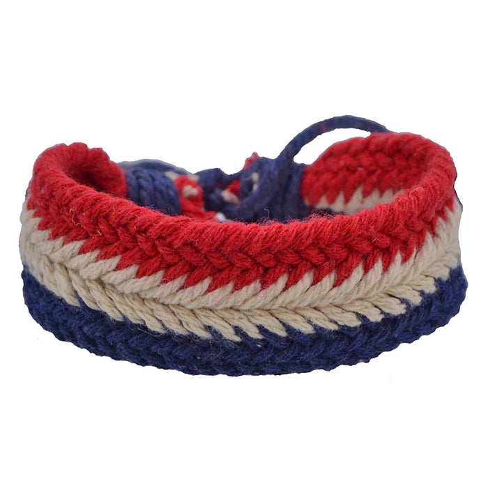 Wholesale Cotton and Linen Contrasting Color Woven Bracelet JDC-BT-QianY006