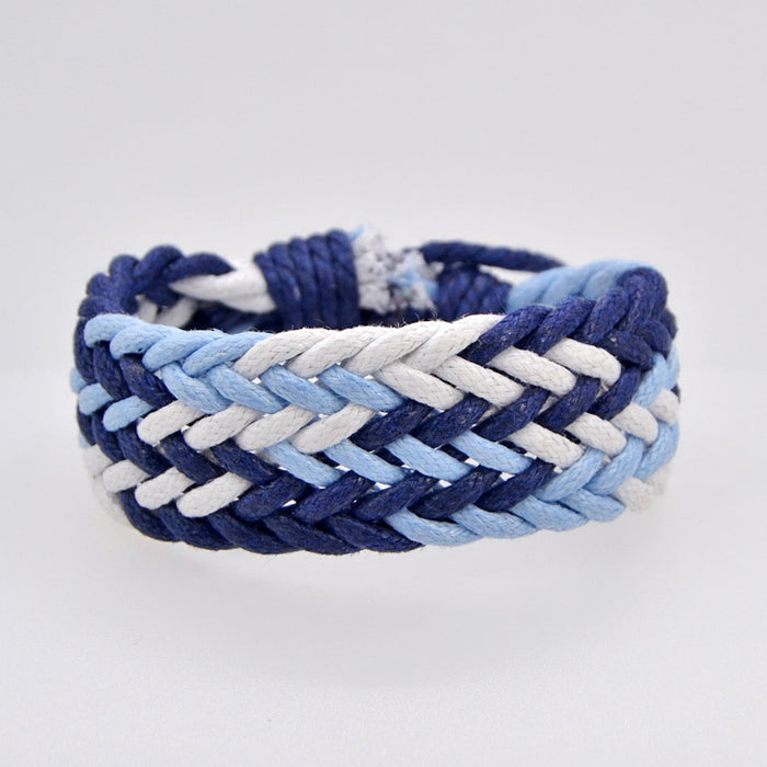 Wholesale Cotton and Linen Wide Braided Bracelet JDC-BT-QianY009