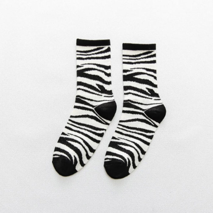 Wholesale Cow Pattern Cotton Socks Hip Hop Skateboarding Tube Socks JDC-SK-JSD001