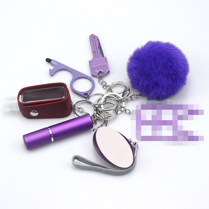 Wholesale Plush Perfume Bottle Multi-function Keychain 8-piece Set JDC-KC-TouMS077