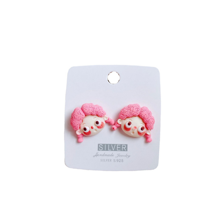 Wholesale alloy funny cute animation earrings JDC-ES-CST003