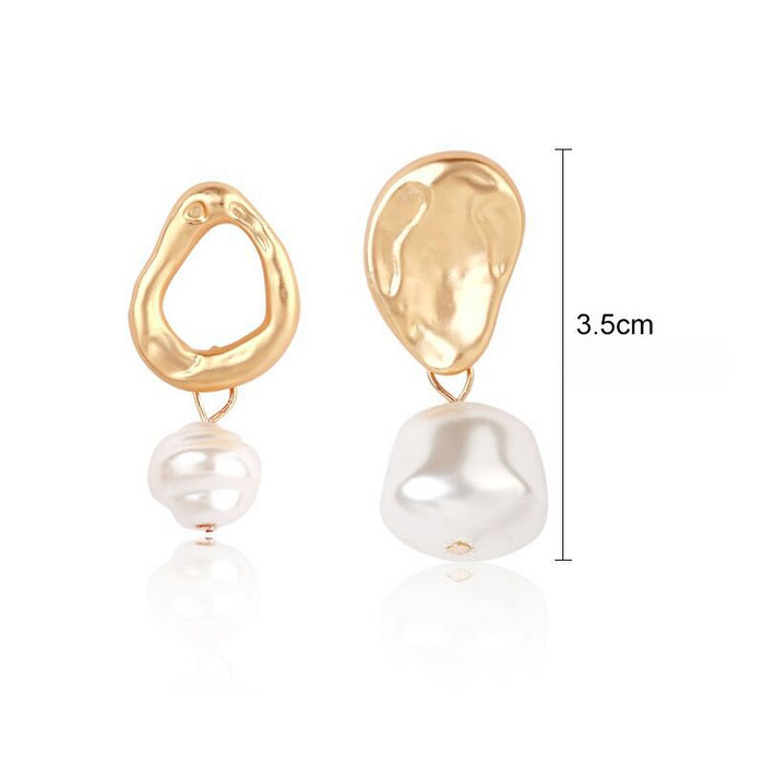 Wholesale Irregular Long Pearl Earrings JDC-ES-ManY052