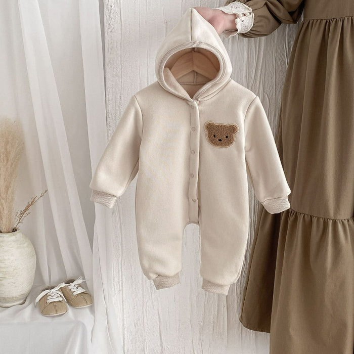 Wholesale Autumn and Winter Baby Jumpsuit Thick Fleece Bear Crawling Clothes JDC-BC-WeiNiS019