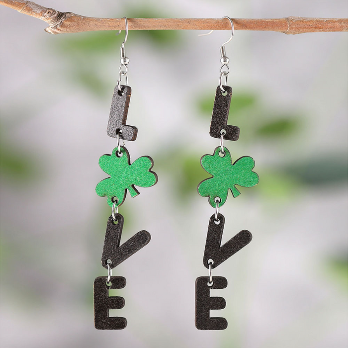 Wholesale earrings Double-sided painted wooden earrings JDC-ES-ChL026