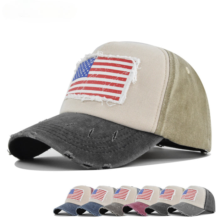 Wholesale Cotton Vintage Patch Flag Baseball Cap JDC-FH-DeX016