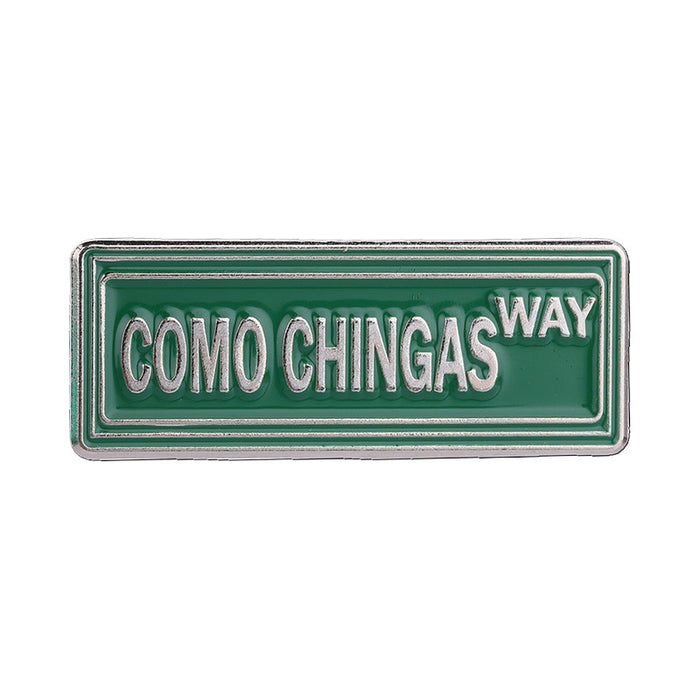 Wholesale Stylish Funny Slogan Enamel Pin Brooch Mexican Slang PINCHE WAY Zinc Alloy