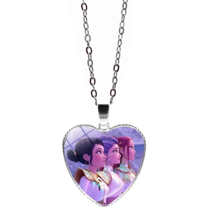 Wholesale Kpop Time Gem Heart Necklace