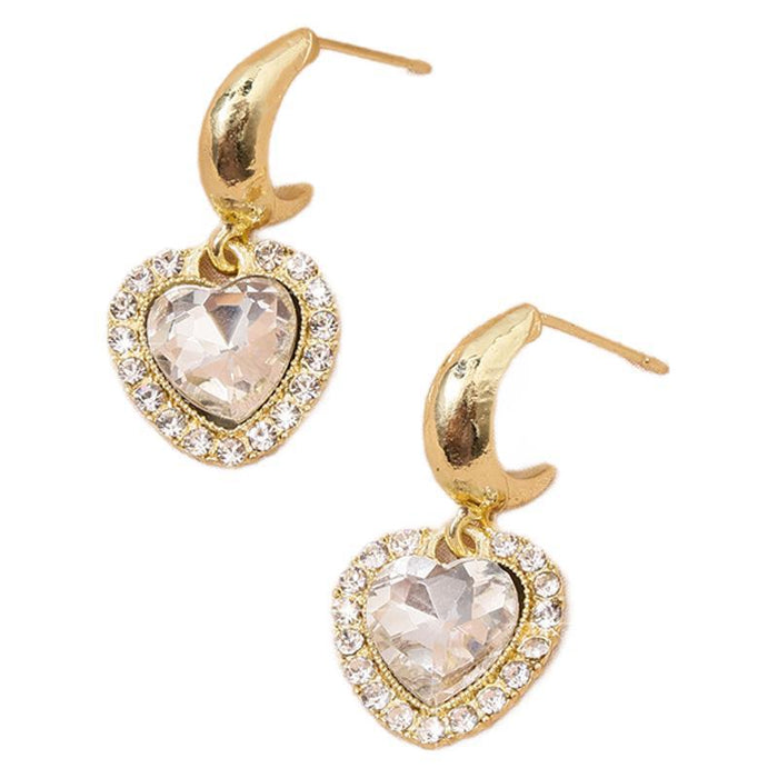 Wholesale love diamond earrings S925 silver needle  ear jewelry women