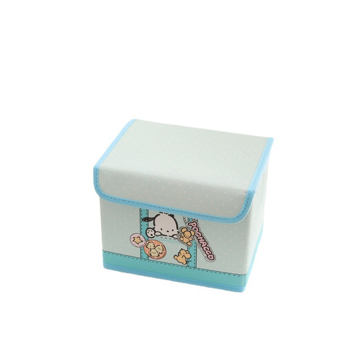 Wholesale Leather Cartoon Desktop Storage Box Foldable Flip Dustproof Cosmetic Case (S) JDC-CS-YC001