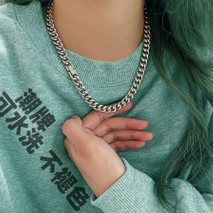 Wholesale Titanium steel Cuban chain necklace accessories Stainless steel necklace Clavicle chain