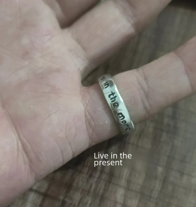 Wholesale Text ring, personalized, simple, niche design, fashionable ring