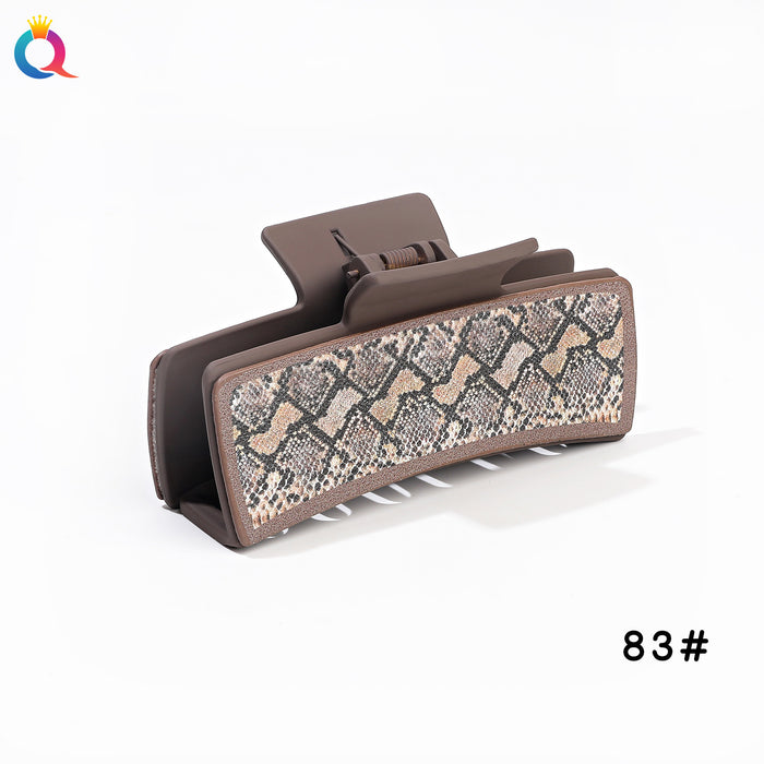 Wholesale  leopard print retro square Hair Clips