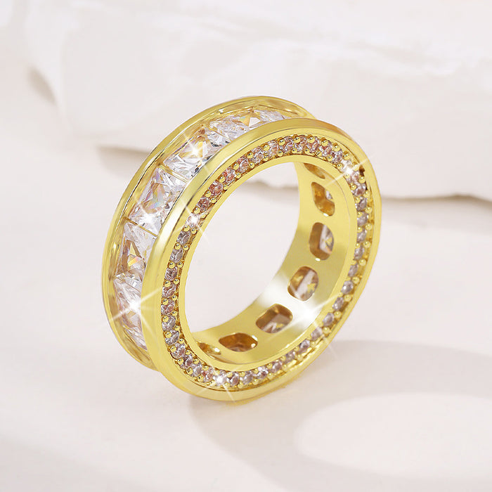 Wholesale Flash Micro-inlaid Zircon Ring Women's