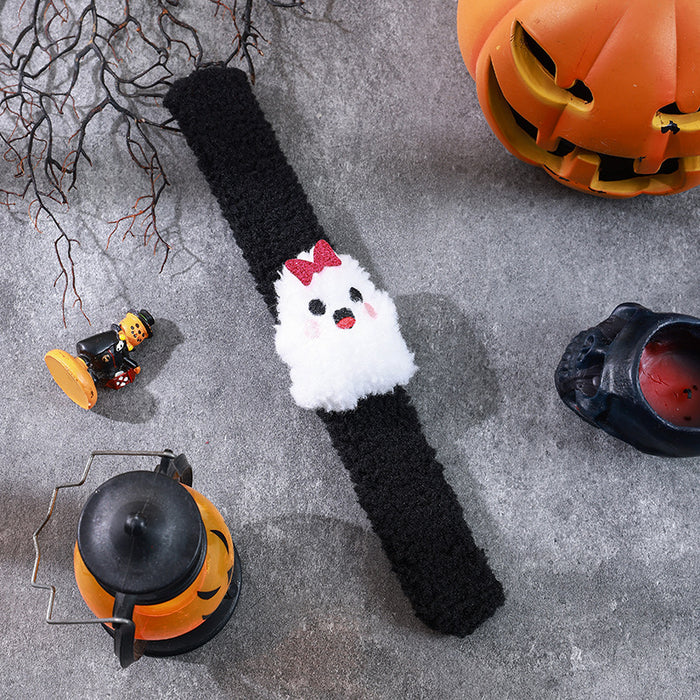 Wholesale Snap Bracelets Plush Cloth Pumpkin Ghost Design Party Favors Gift Decorative Accents