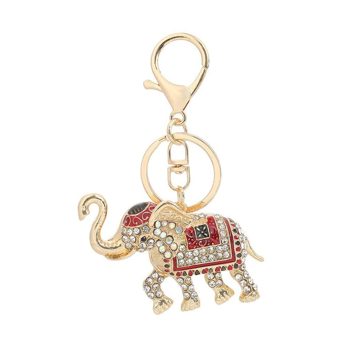Wholesale Elephant Rhinestone Keychain Decorative Fashion Accessory