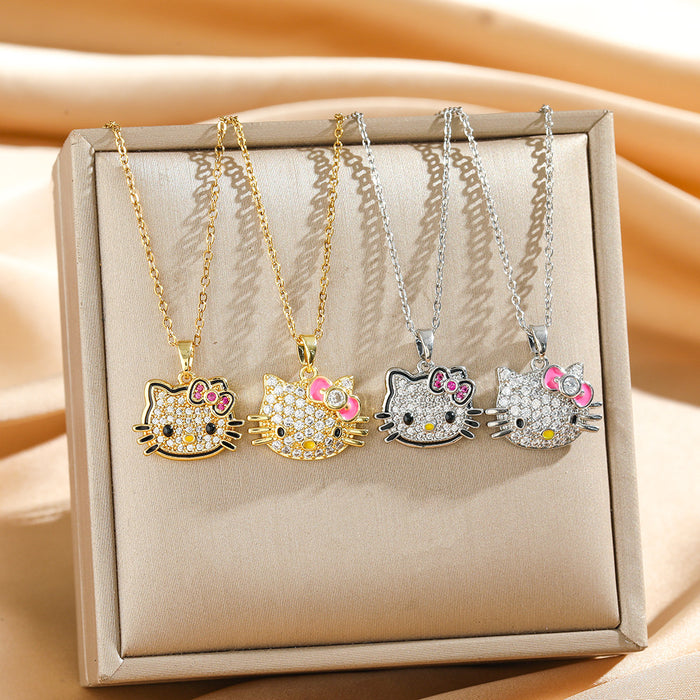 Wholesale Cute Cartoon Cat Choker  Necklace