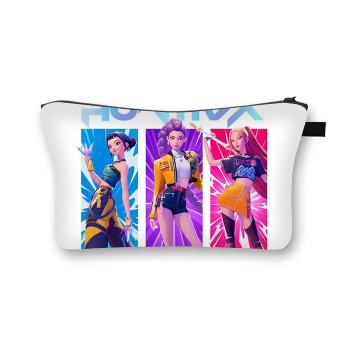 Wholesale Kpop Girls'  large capacity desktop storage cosmetic bag