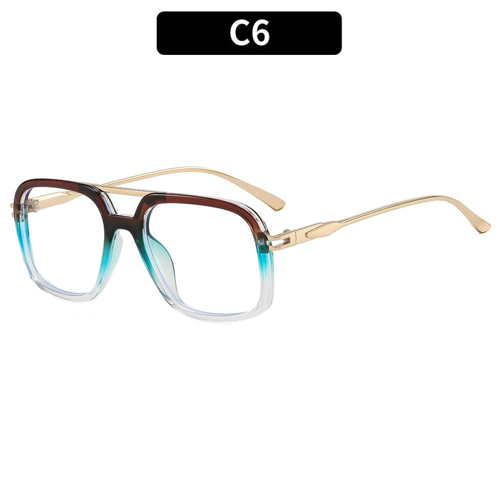 Wholesale Double Bridge Blue Light Blocking Fashion Glasses Frame for Women Everyday Street Style Accessory Resale