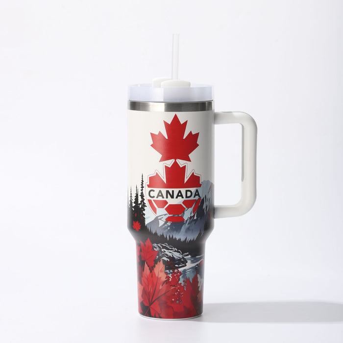 Wholesale 40oz Stainless Steel Car Cup with Football Design MOQ≥2