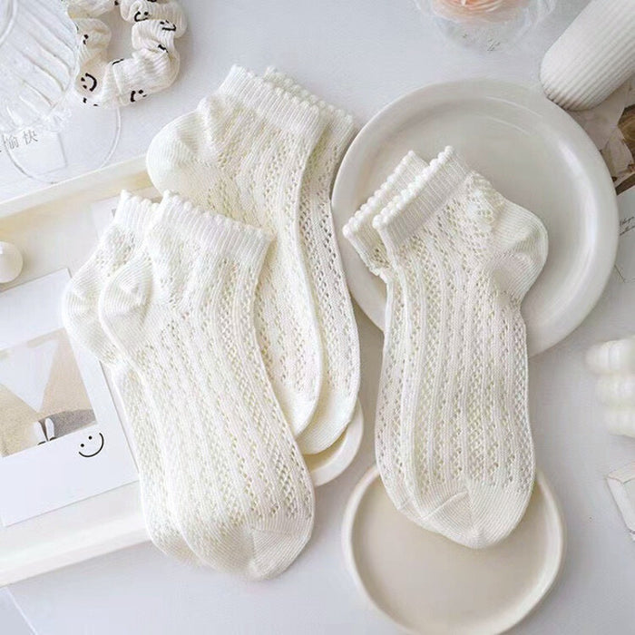 Wholesale Socks summer thin short socks hollow mesh anti odor breathable shallow mouth short tube socks absorb sweat