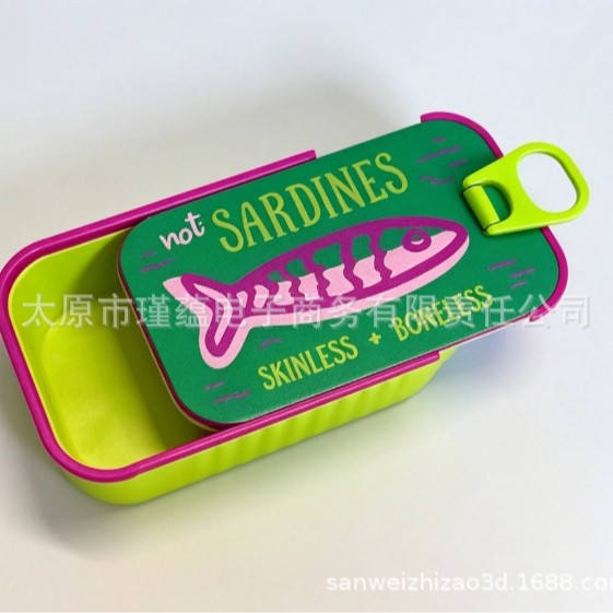 Wholesale Plastic Sardine Tin Jewelry Box Fishbone Earring Organizer European Style Boutique Resale